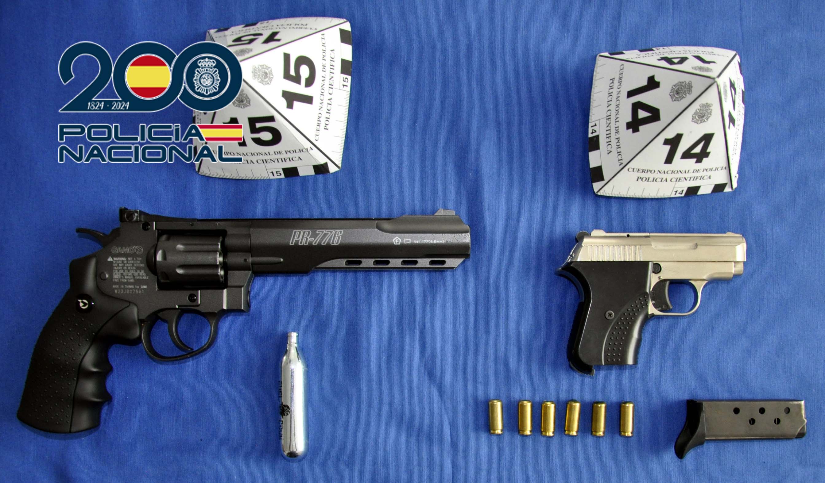 Armas intervenidas en Almendralejo