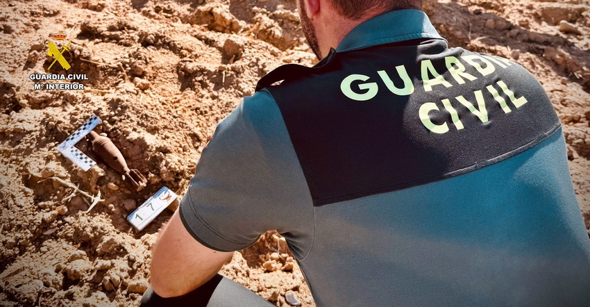 Proyectil de la Guerra Civil hallado en Azuaga