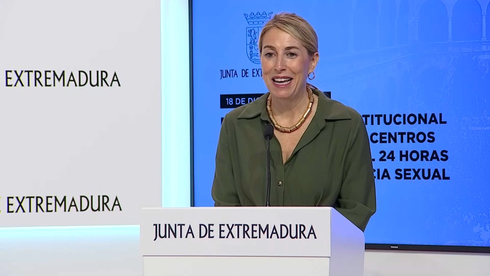 María Guardiola, presidenta de la Junta de Extremadura