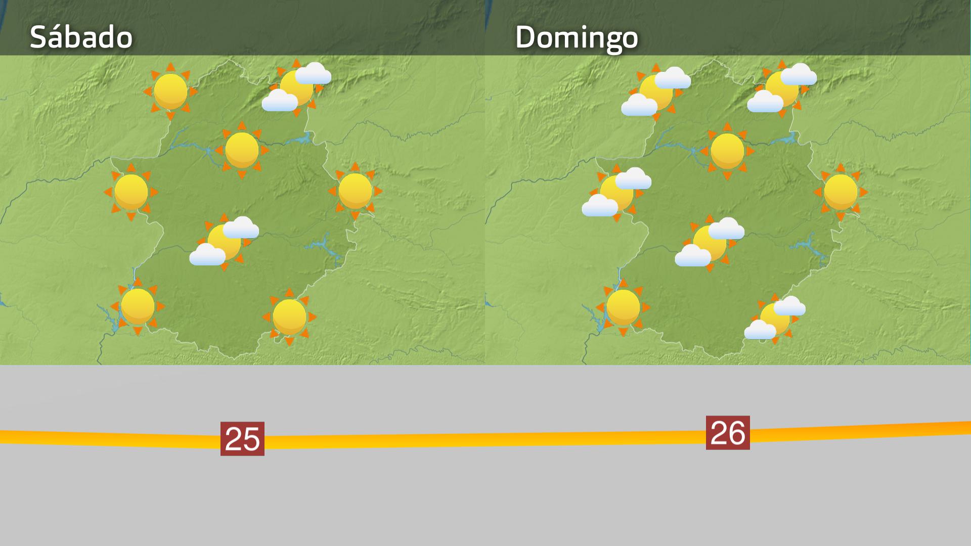 Mapa de previsión del 26 y 27 de abril