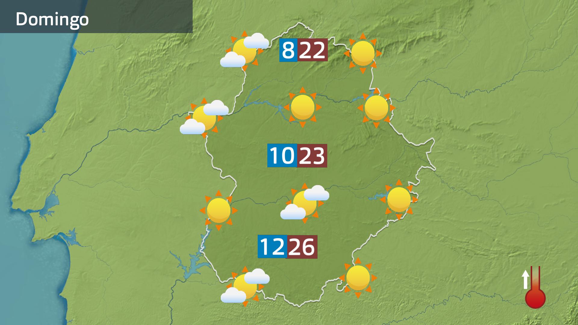 Mapa de previsión del domingo 27 de abril