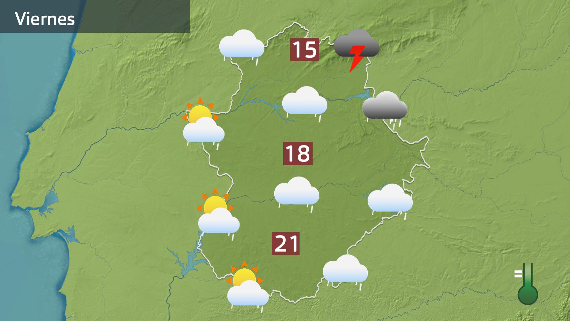 Mapa de previsión del 18 de abril