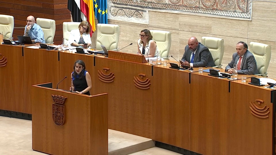 Irene de Miguel durante el Debate sobre el Estado de la Región