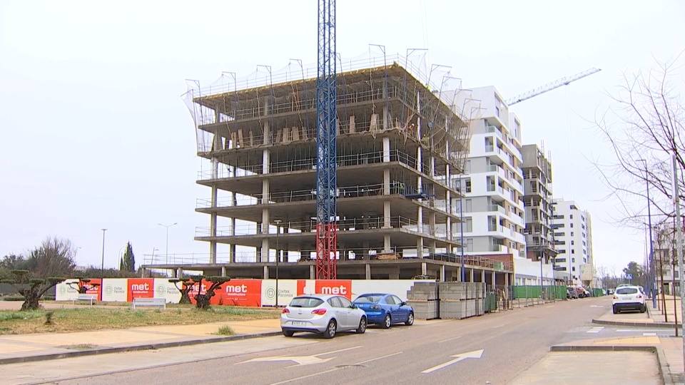 Viviendas en construcción en Badajoz. 