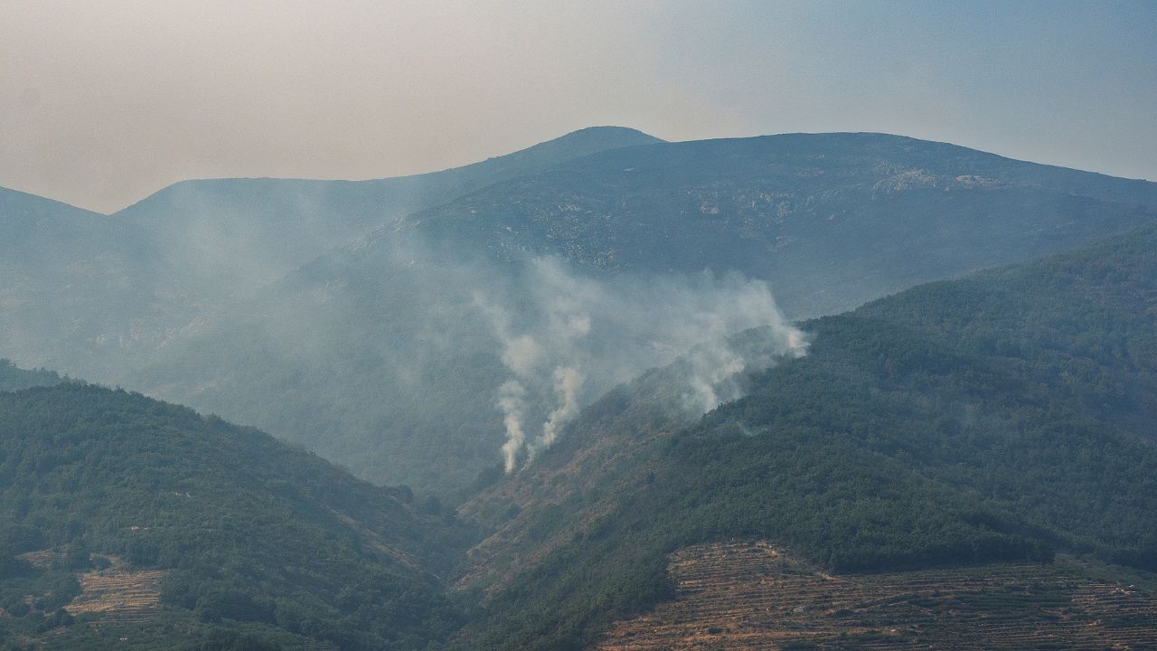 Vista del incendio de Jarilla en Jerte, Cáceres