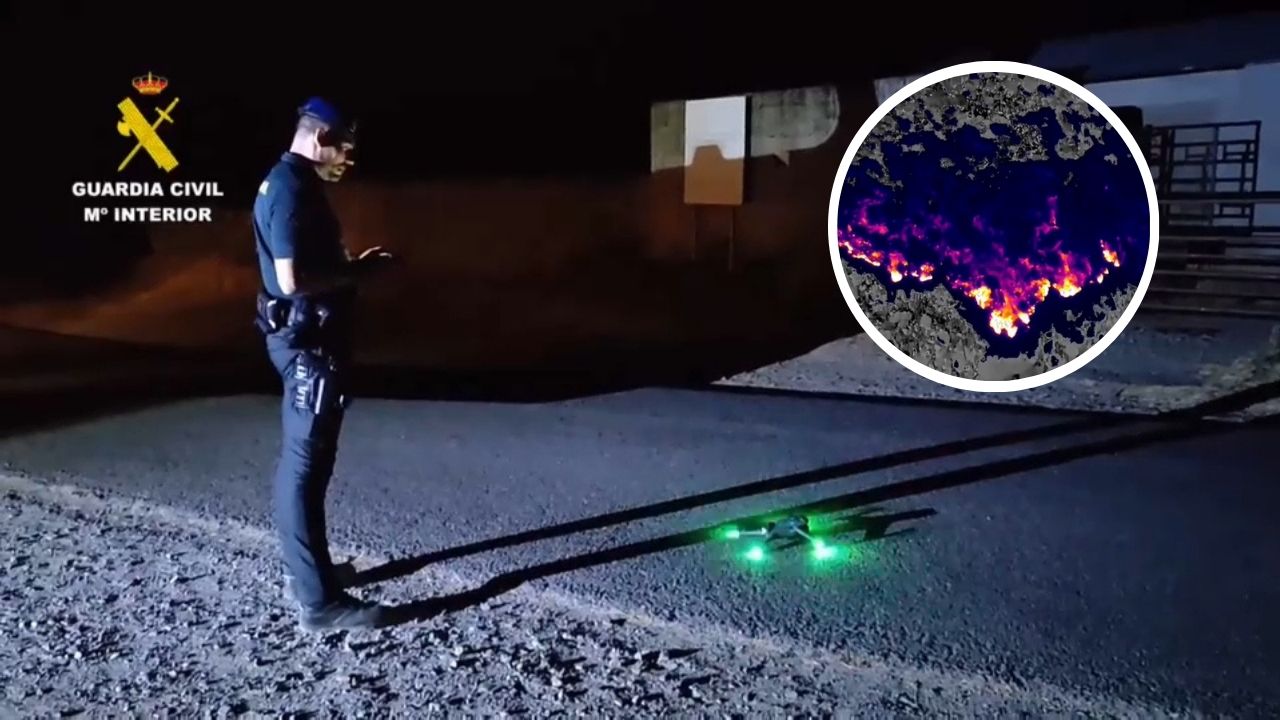 La Guardia Civil inspecciona el incendio de Jarilla con drones provistos de cámaras térmicas