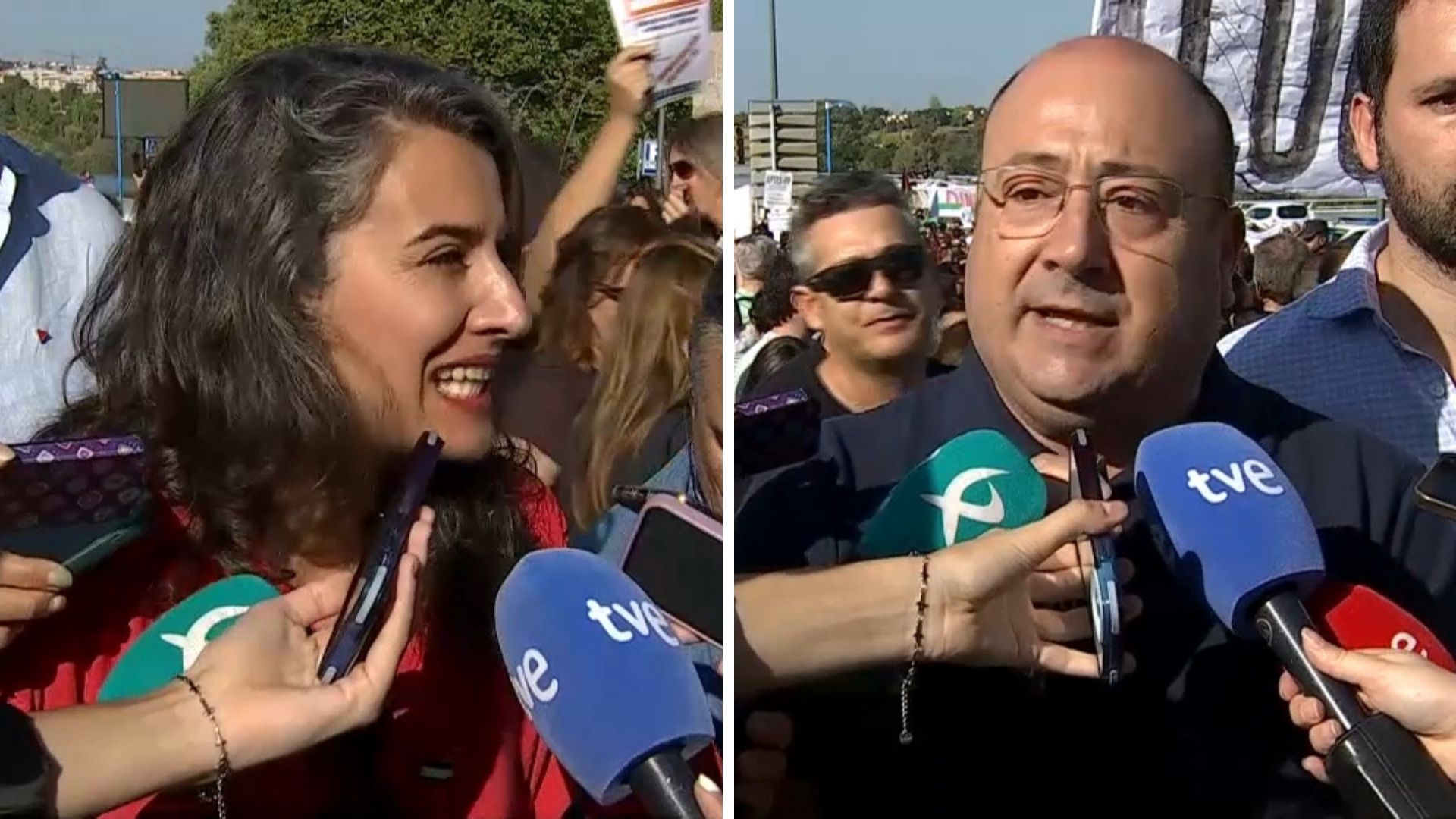 Irene de Miguel, de Unidas por Extremadura, y Juan José García, de Vox Extremadura