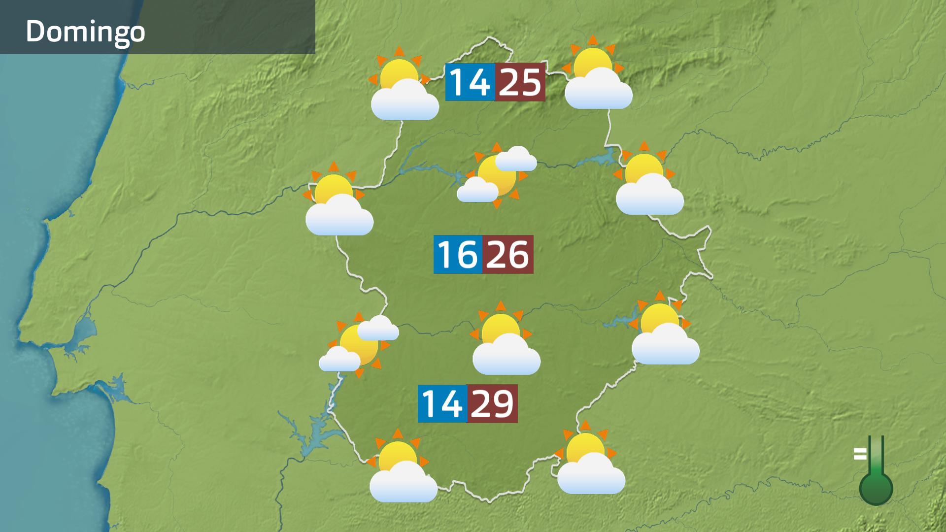 Mapa de previsión del domingo 12 de octubre