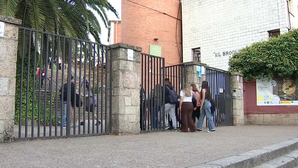 Centro escolar durante la huelga de docentes en Extremadura