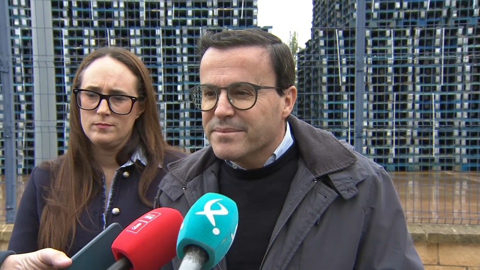 Miguel Ángel Gallardo, secretario general del PSOE de Extremadura, en Calamonte