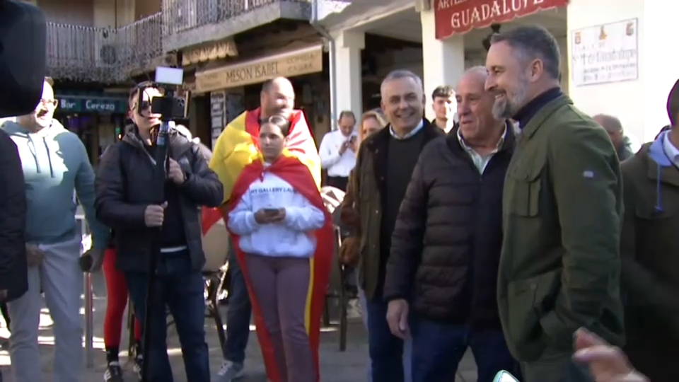 Santiago Abascal, presidente de Vox, visita Guadalupe