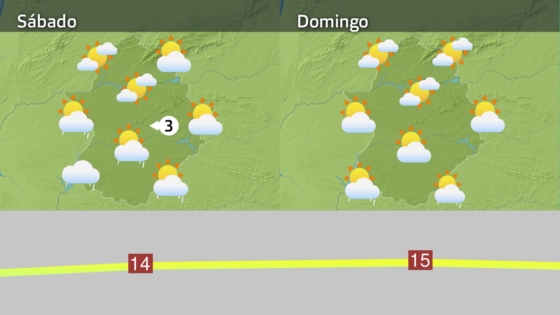 Mapa de previsión del 27 y 28 de diciembre