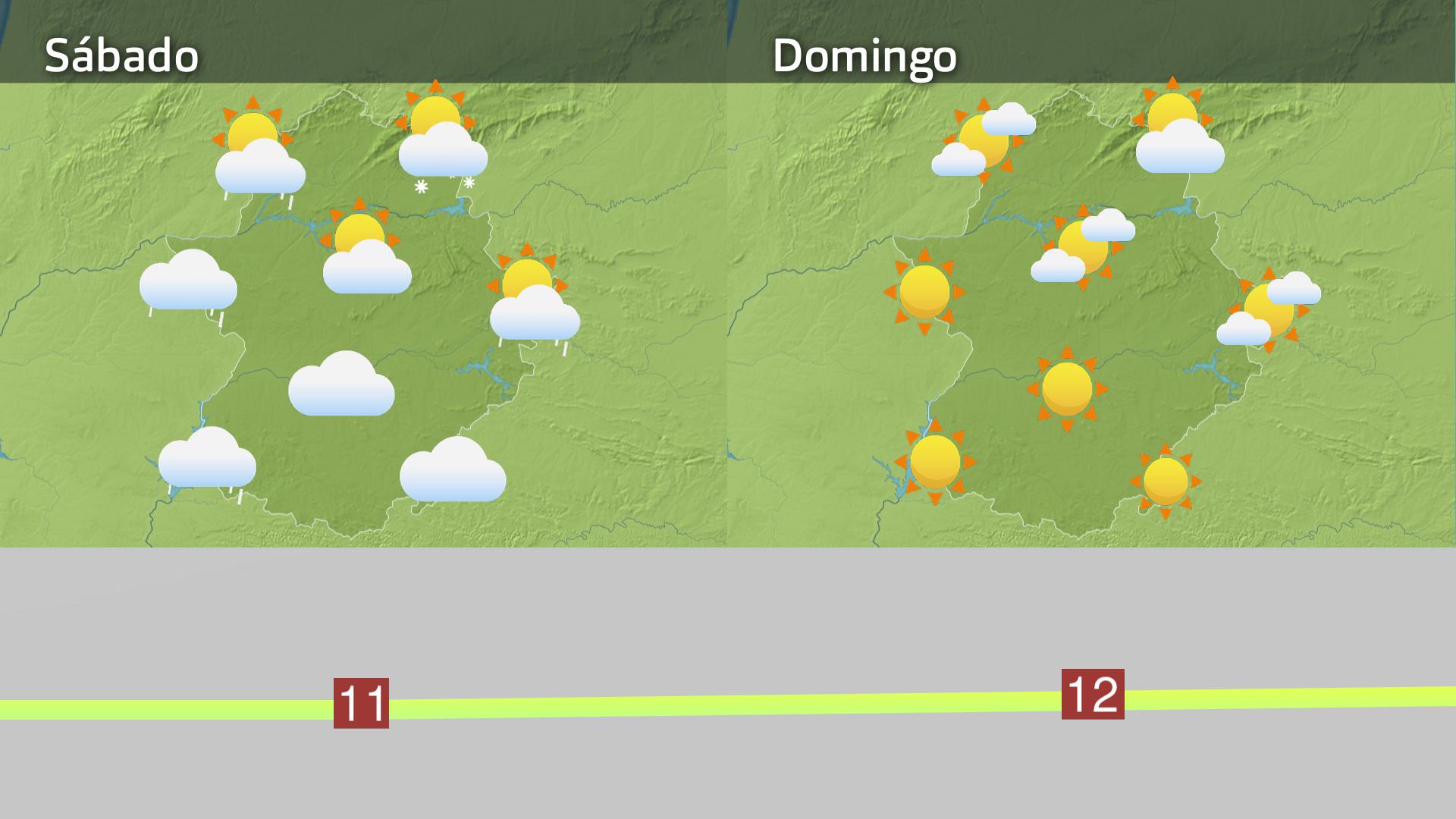 Mapa de previsión del 17 y 18 de enero