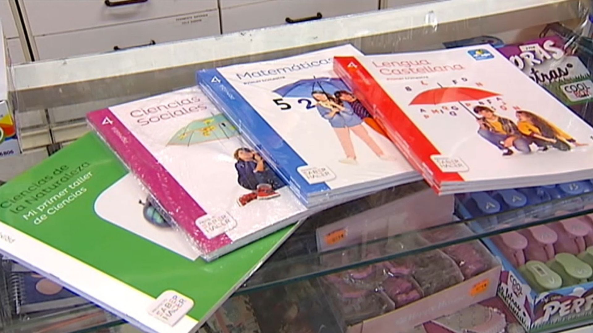 Libros de texto en una imagen de archivo