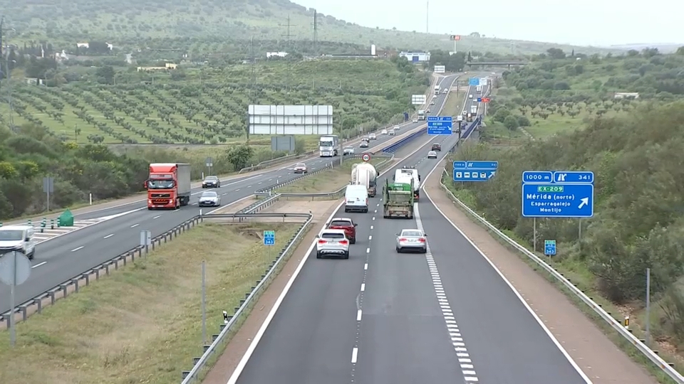 Imagen de la A-66 a su paso por Mérida