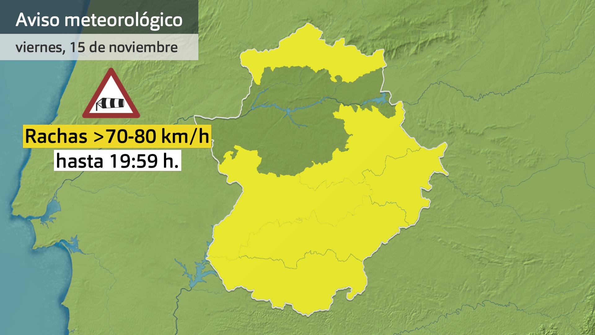 Aviso meteorológico 14 de noviembre