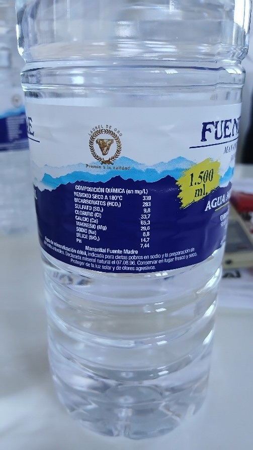 agua mineral afectada