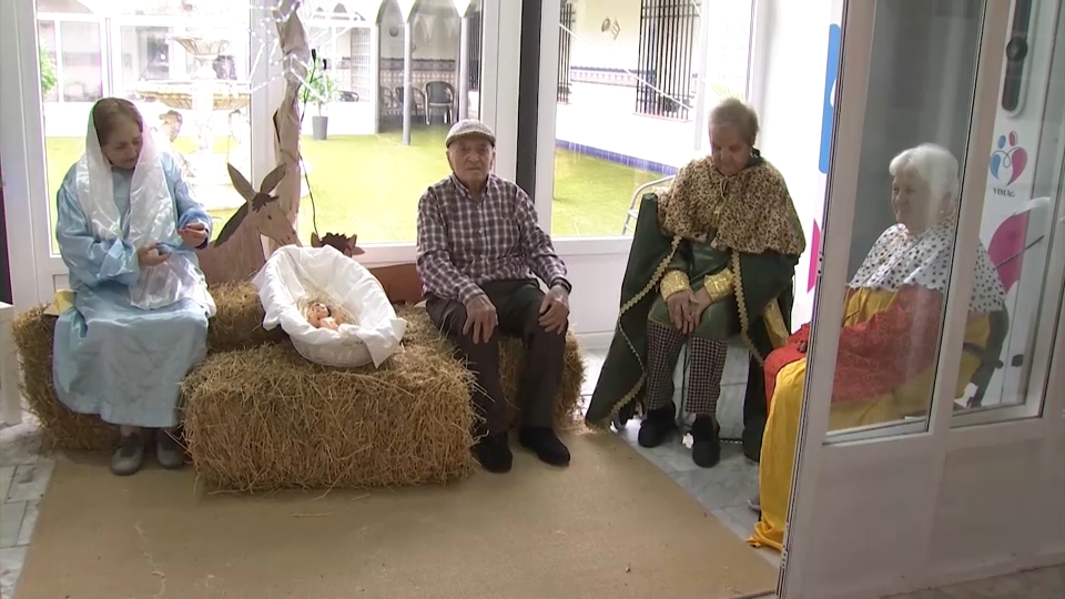 Belén viviente. Residencia Virgen de Barbaño de Montijo 