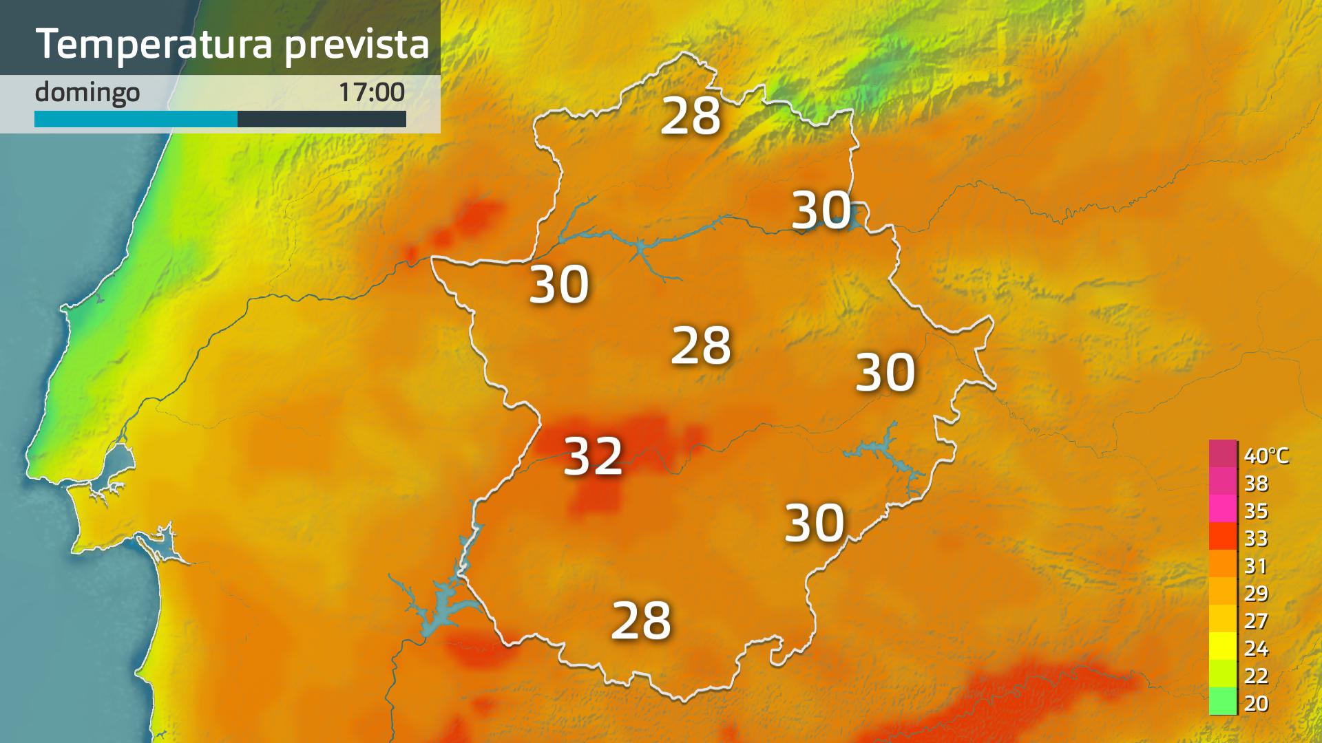 Temperatura máxima prevista