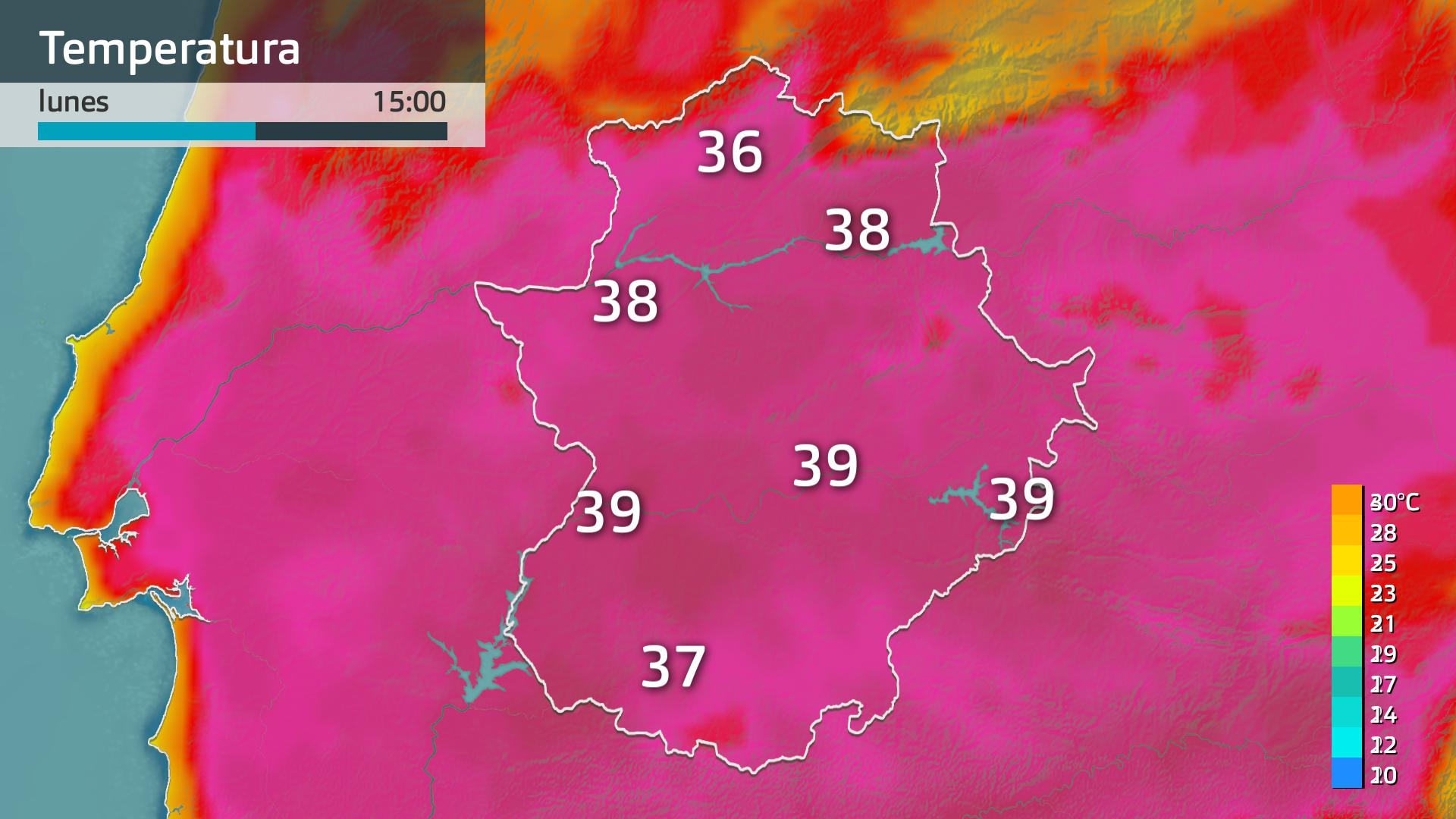 Temperatura máxima prevista