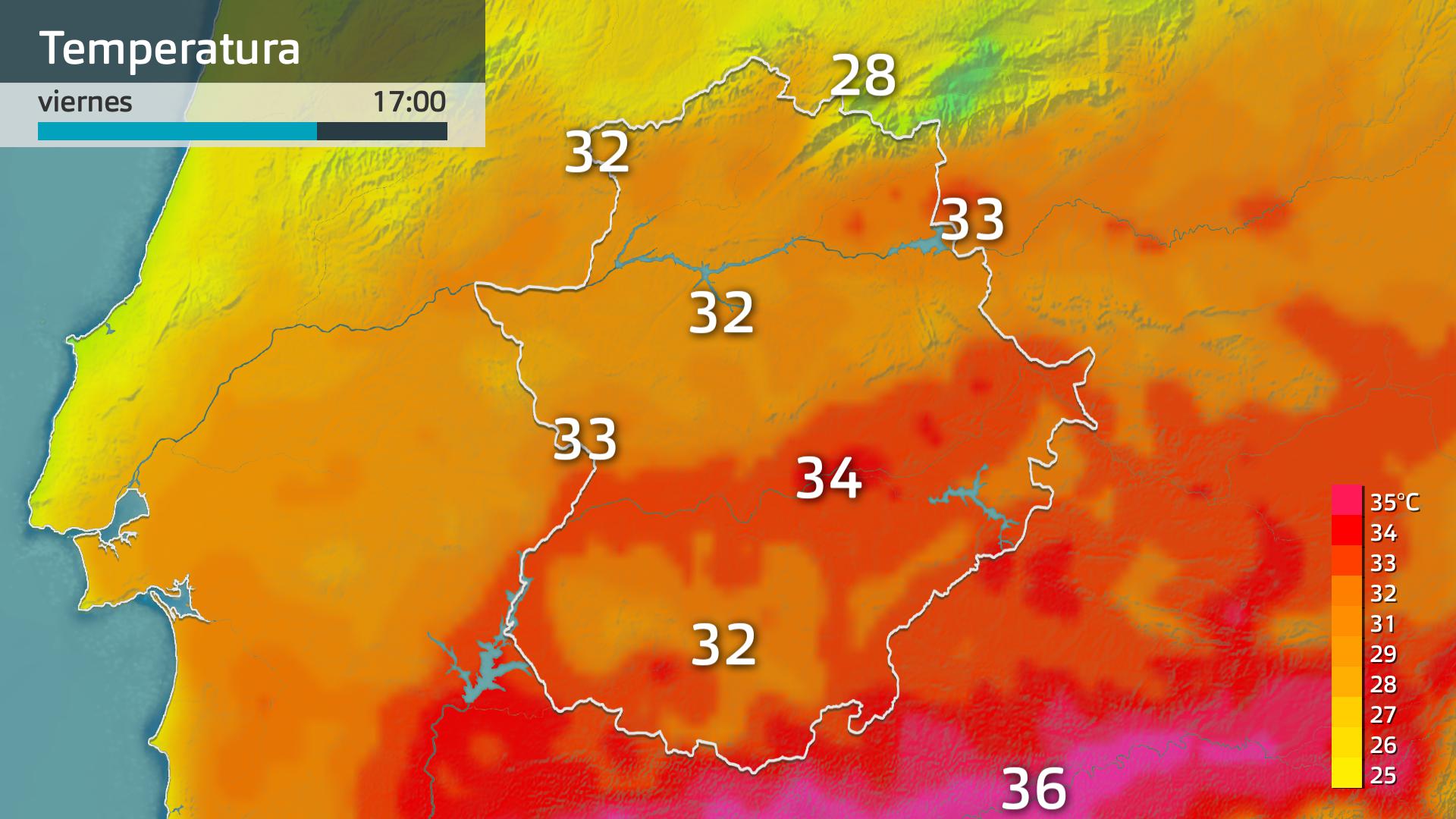 Temperatura máxima prevista