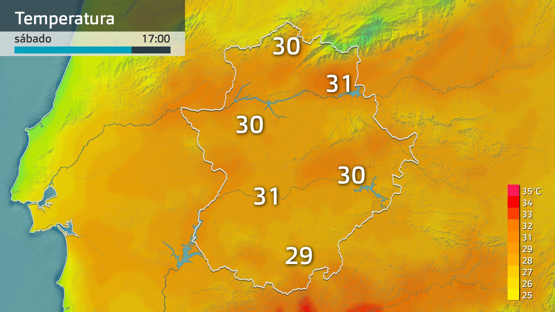 Temperatura máxima prevista