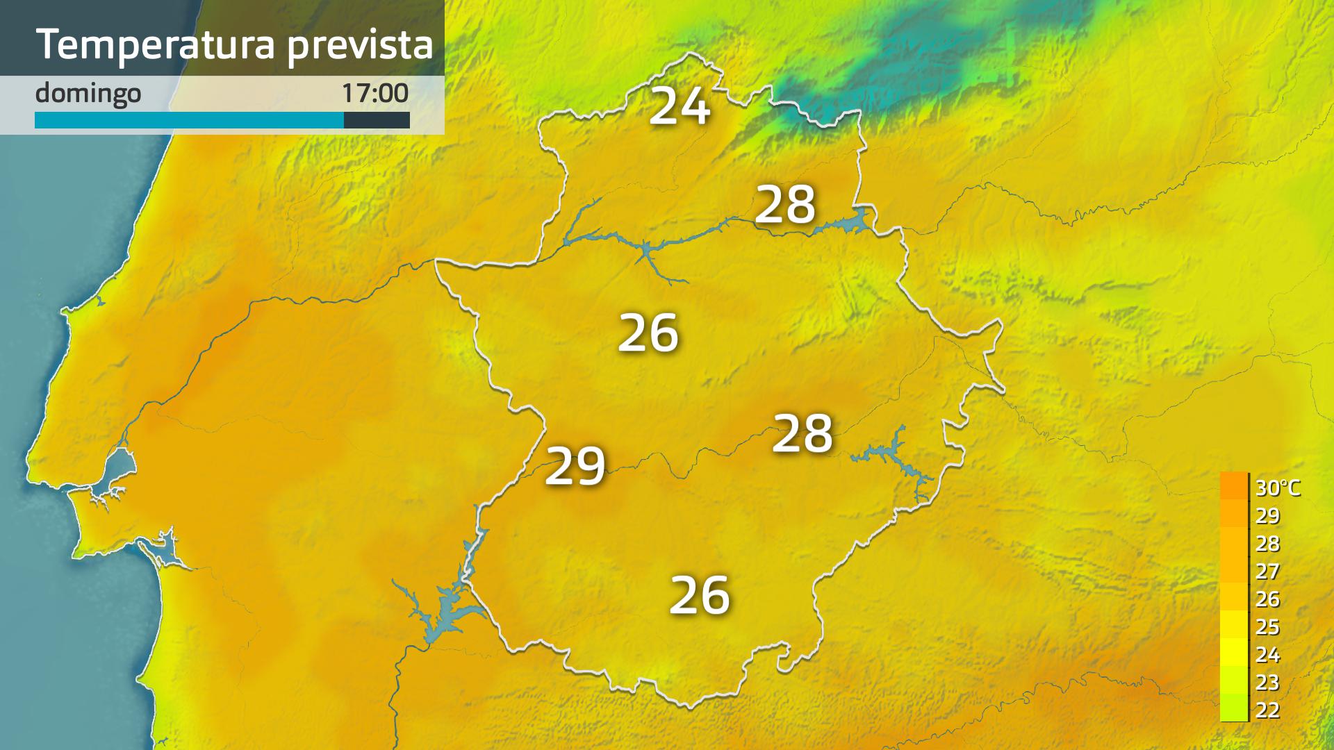 Temperatura máxima prevista
