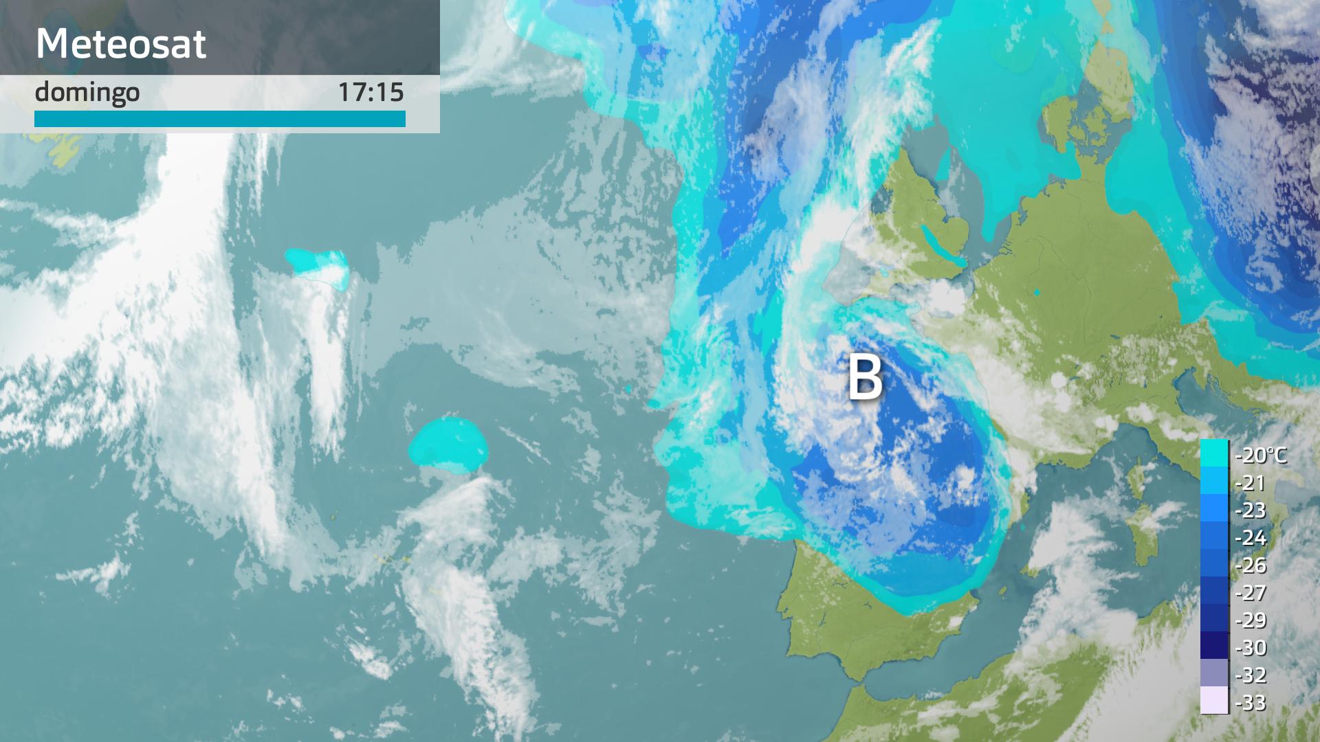 Imagen del Meteosat a las 17:15 horas