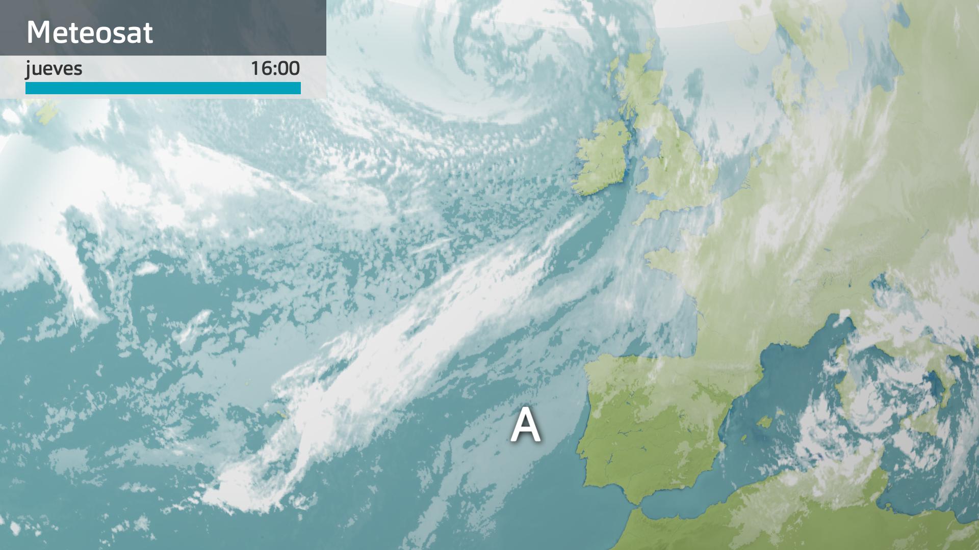 Imagen del Meteosat a las 16:00 horas