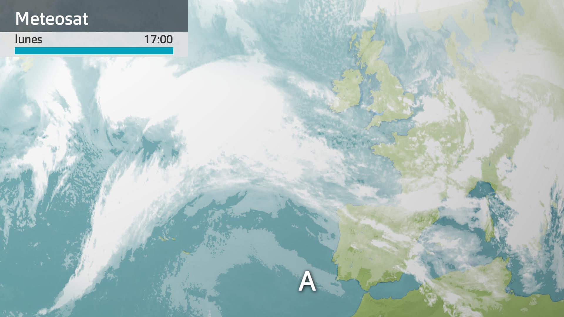 Imagen del Meteosat a las 17:00 horas