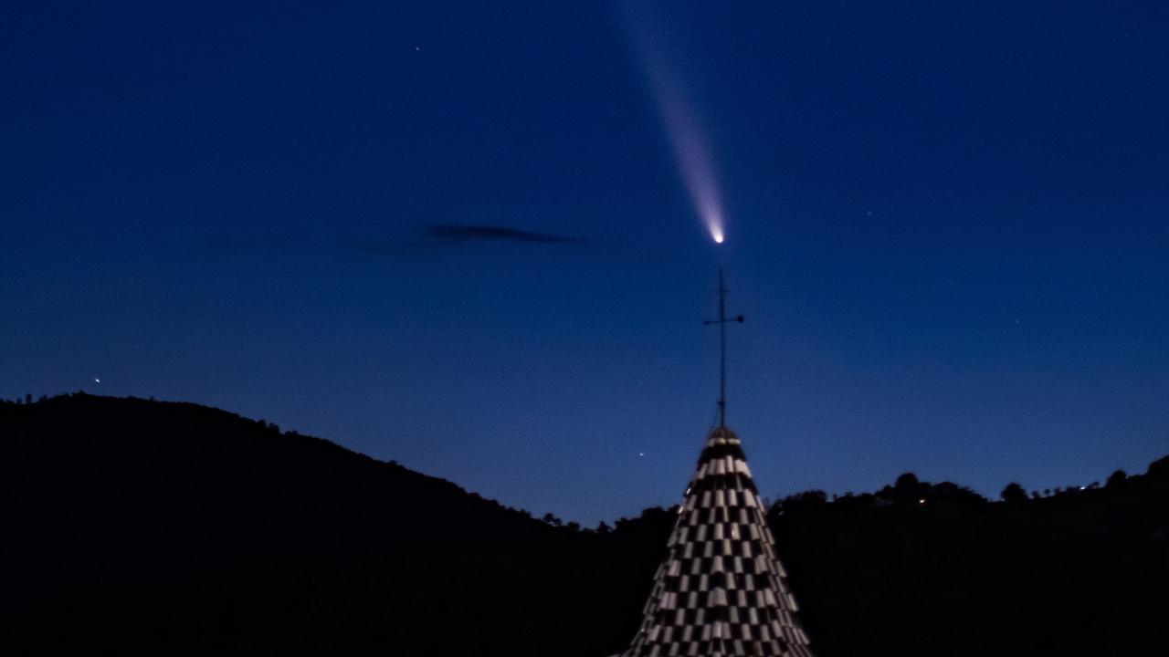 Imagen del cometa realizada desde Guadalupe