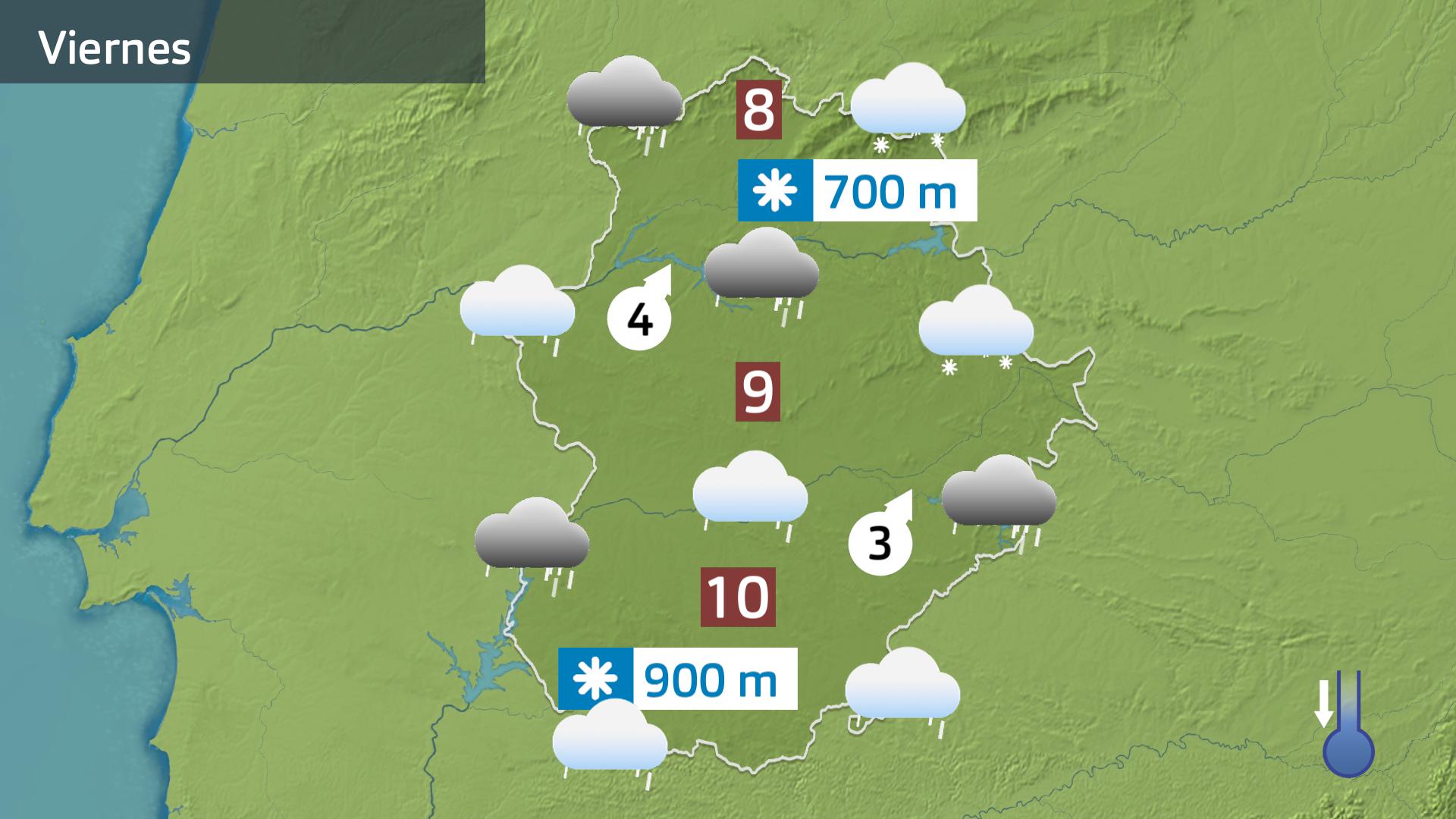 Mapa de previsión para hoy viernes 23 de enero