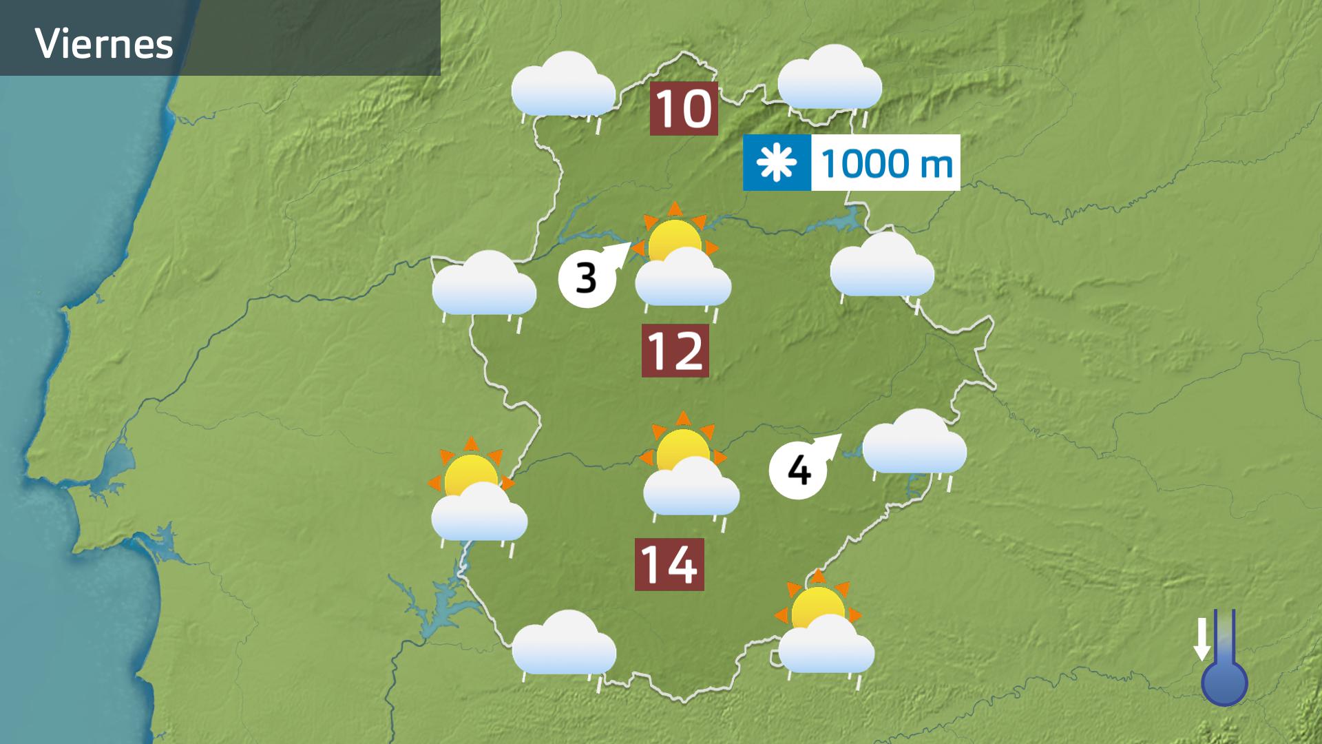 Mapa de previsión para hoy viernes 6 de febrero