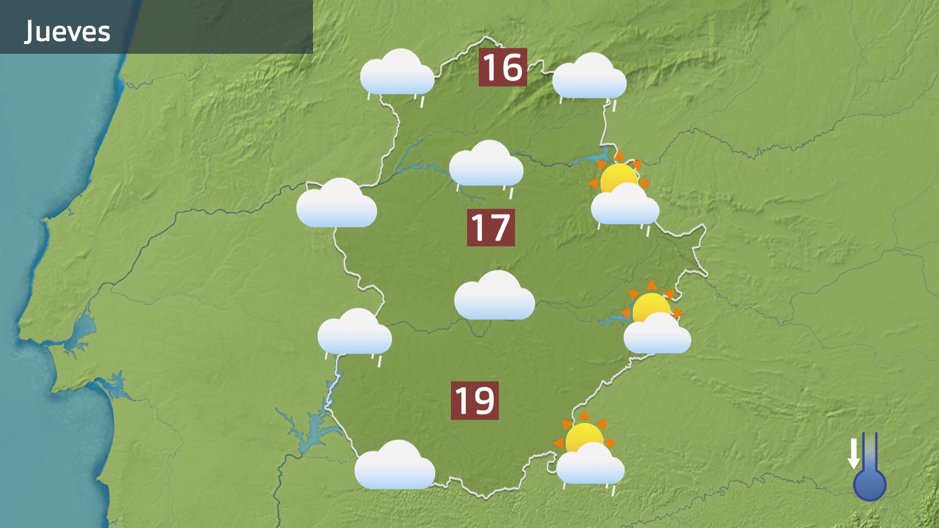 Mapa de previsión para hoy jueves 5 de marzo