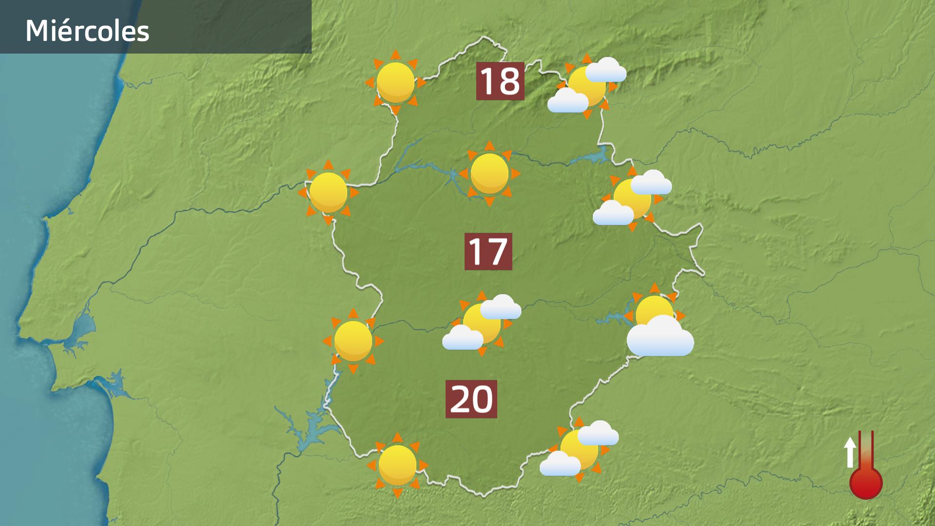 Mapa de prevsión para hoy miércoles 11 de marzo