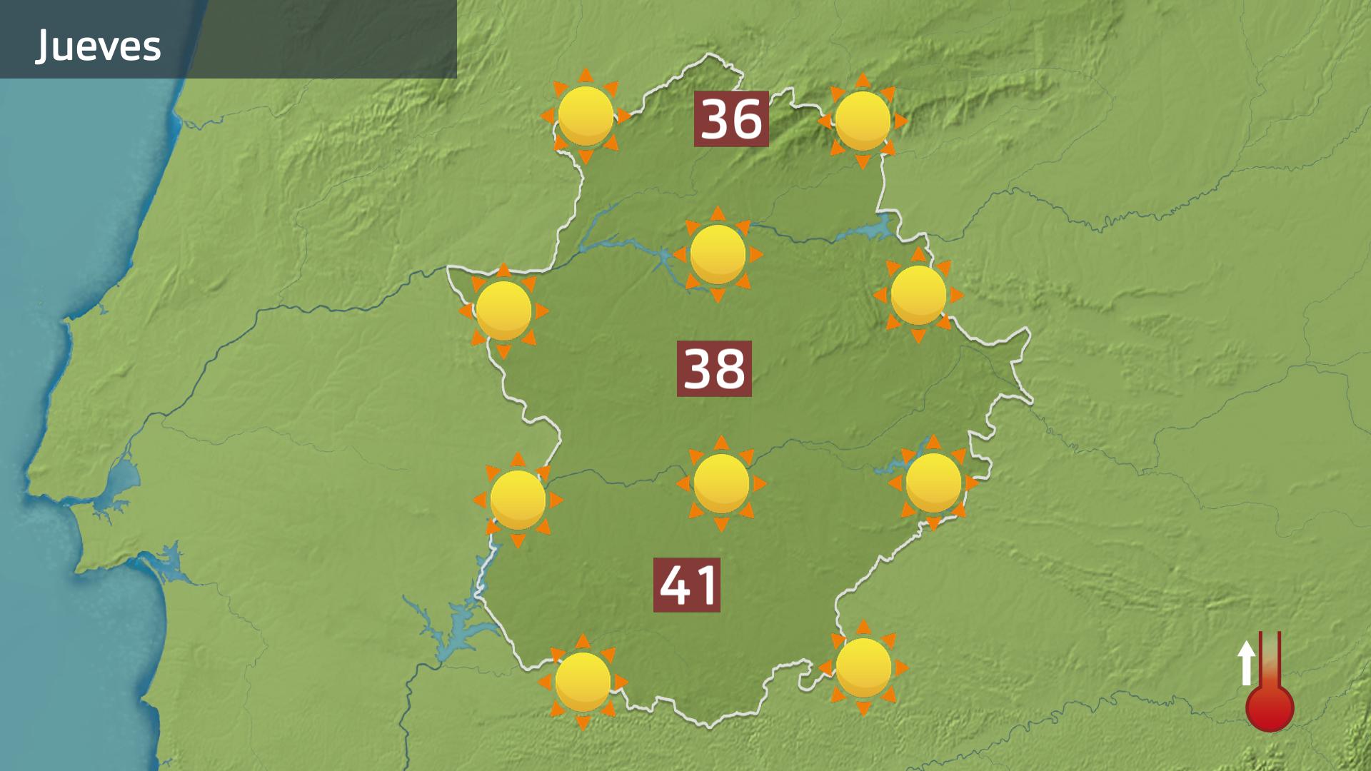 Mapa de previsión para hoy jueves 4 de julio