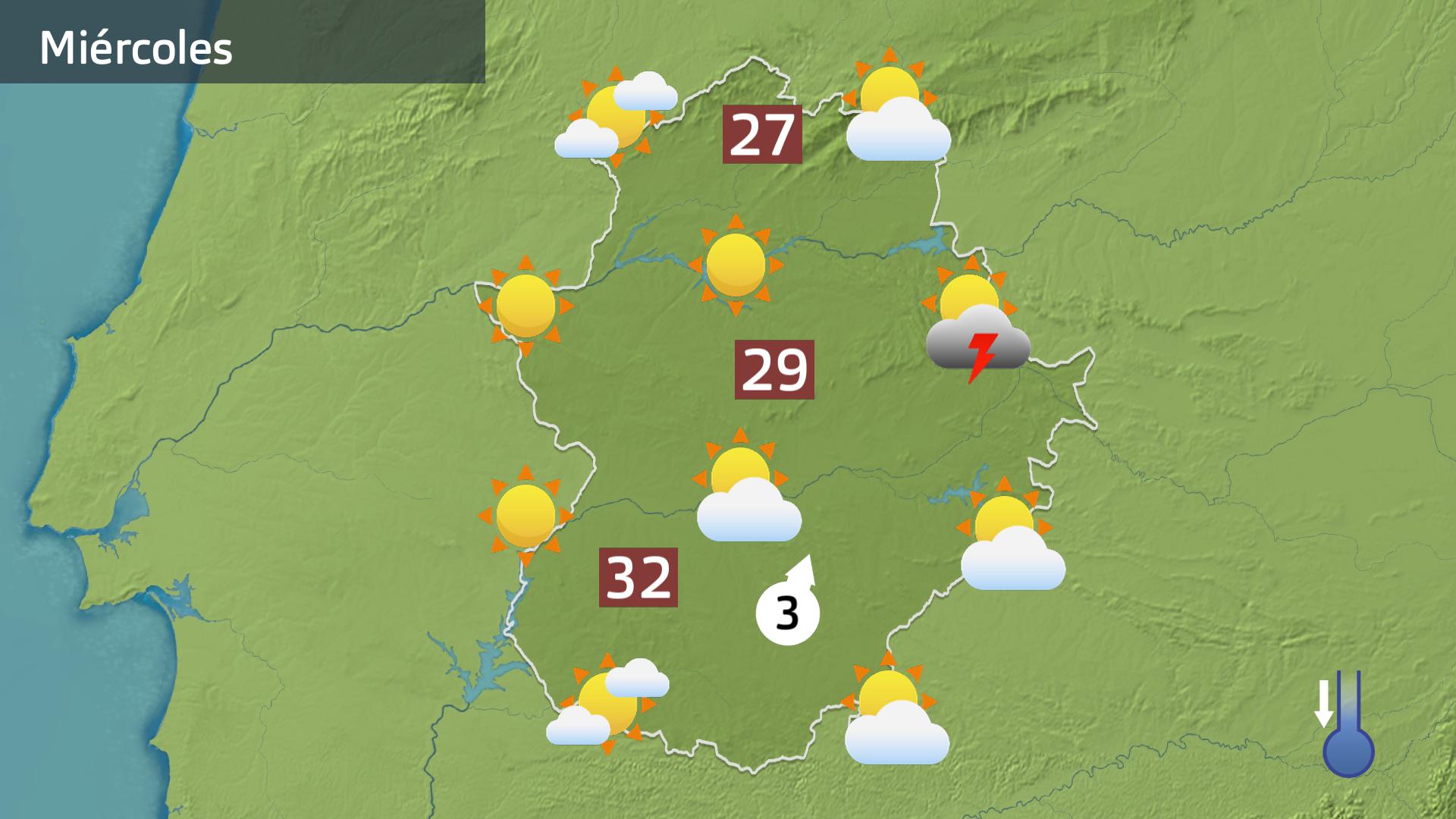 Mapa de previsión para hoy miércoles 18 de septiembre