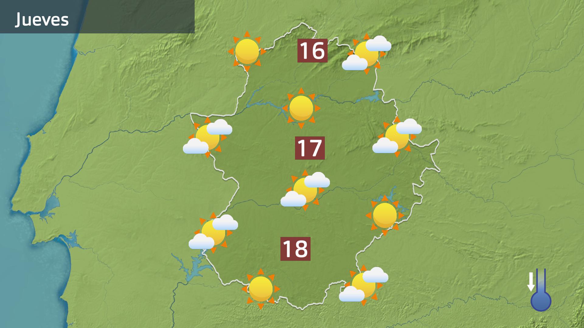 Mapa de previsión para hoy jueves 5 de diciembre