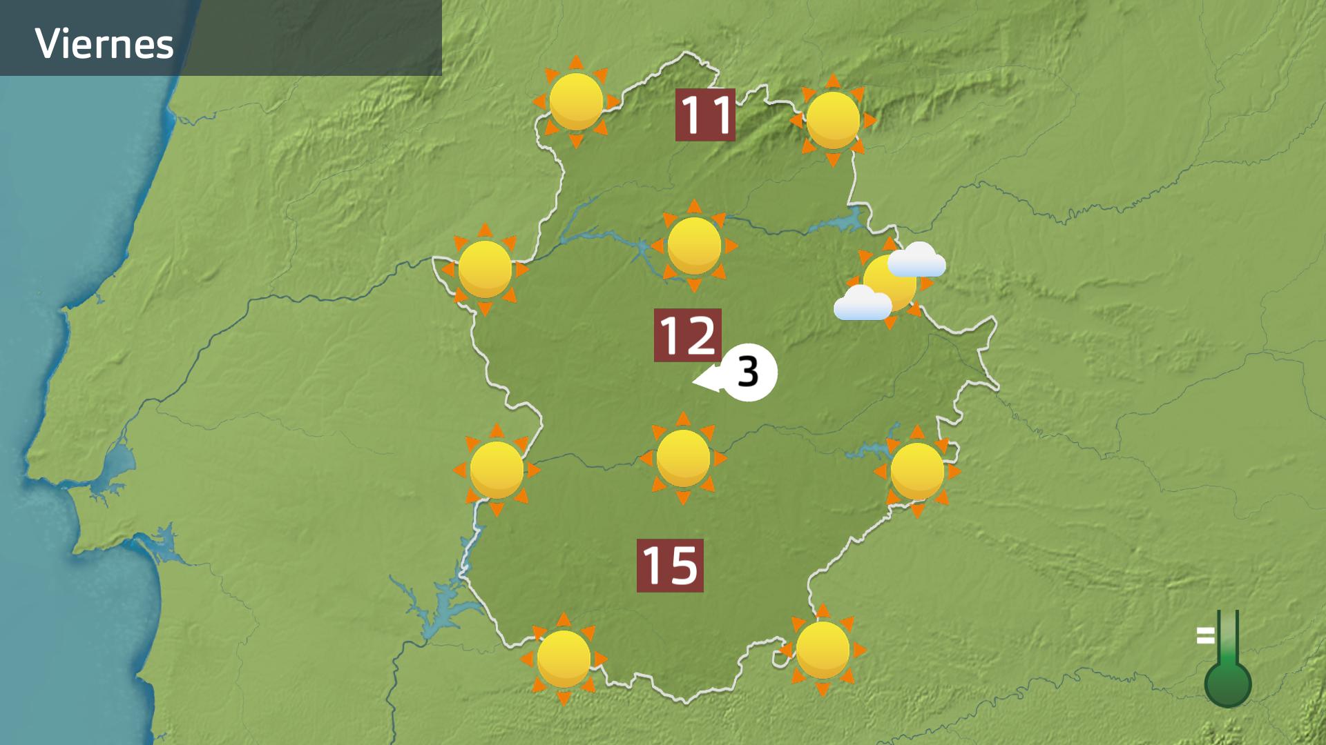 Mapa de previsión para hoy viernes 17 de enero