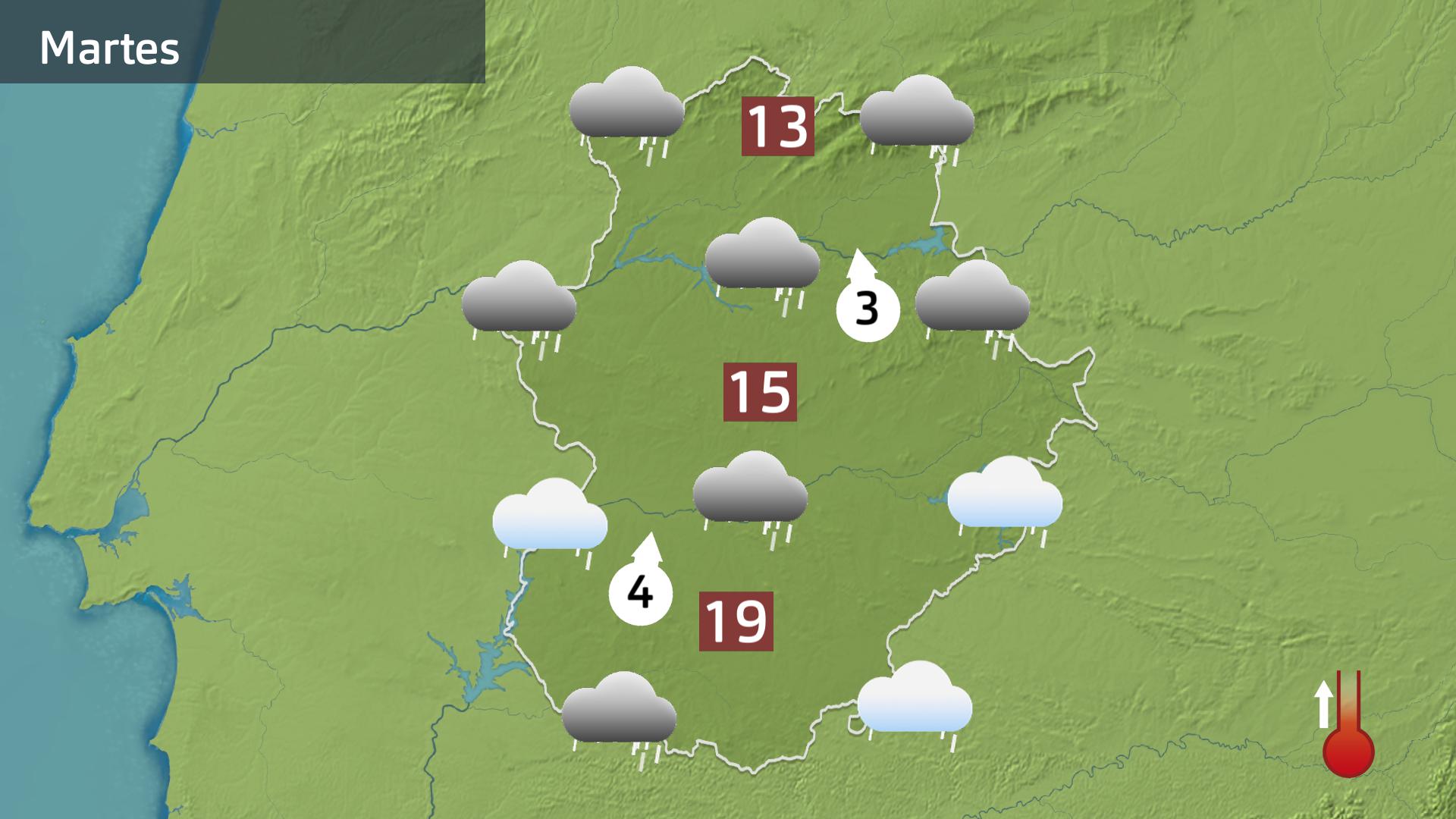 Mapa de previsión para hoy martes 21 de enero