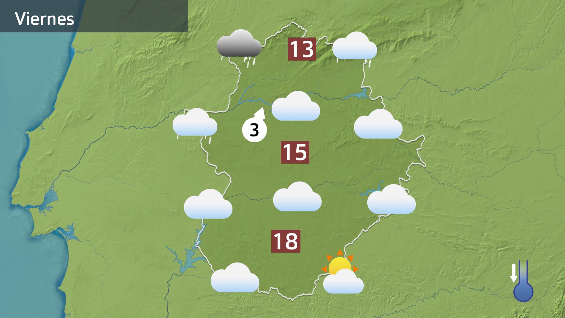 Mapa de previsión para hoy viernes 24 de enero