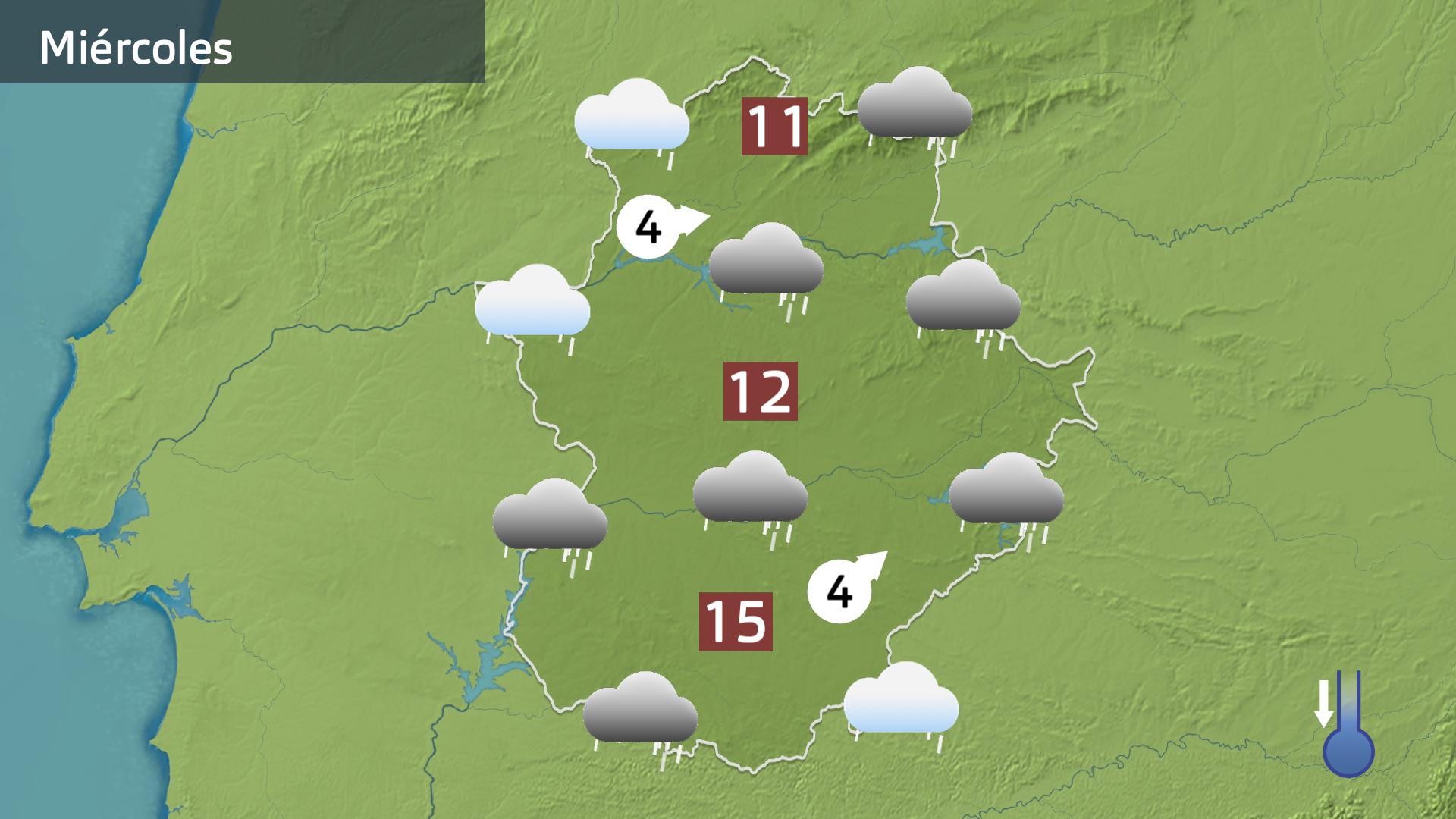 Mapa de previsión para hoy miércoles 29 de enero