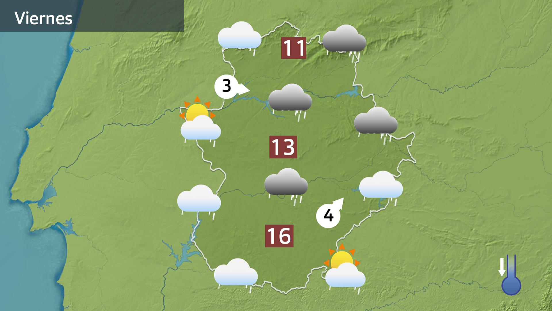 Mapa de previsión para hoy viernes 7 de febrero