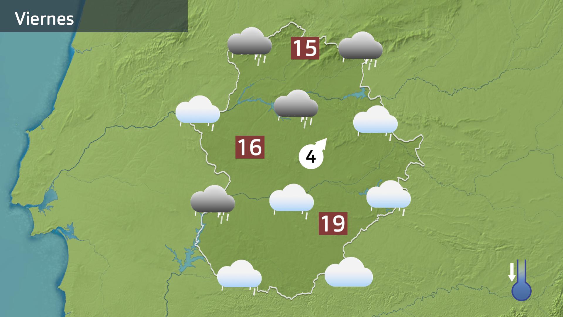 Mapa de previsión para hoy viernes 21 de febrero