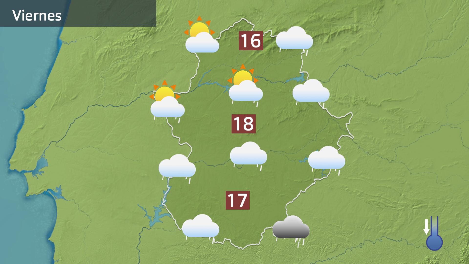 Mapa de previsión para hoy viernes 28 de febrero