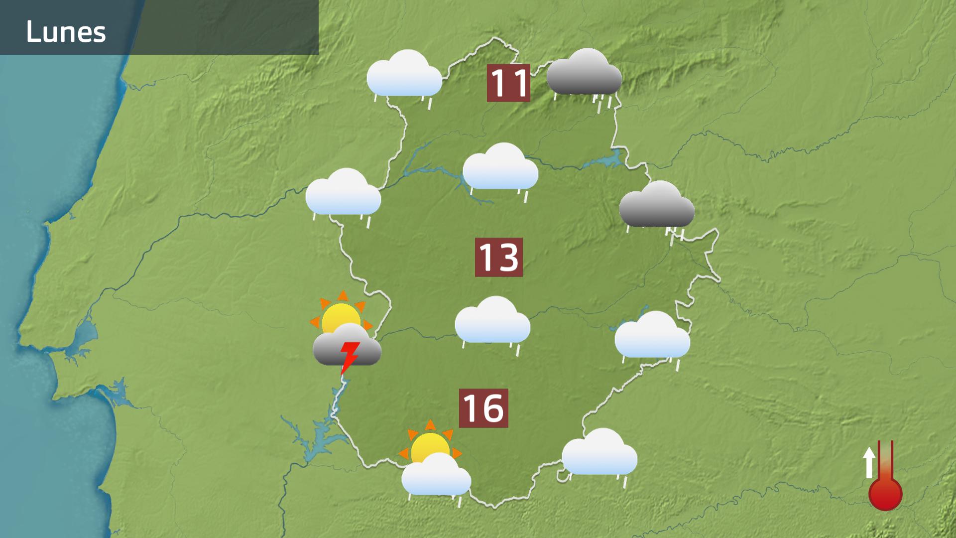 Mapa de previsión para hoy lunes 3 de marzo