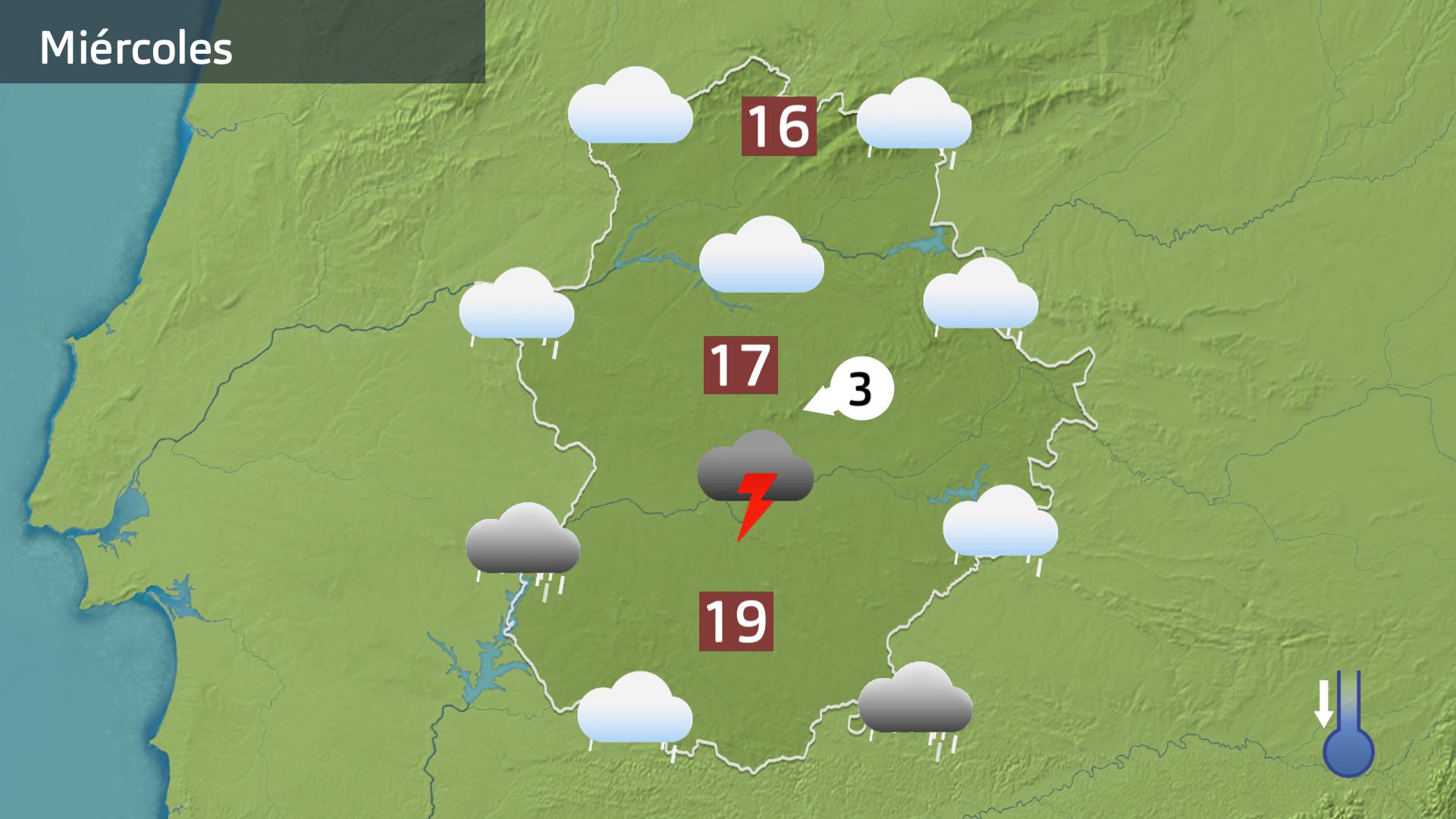 Mapa de previsión para hoy miércoles 5 de marzo