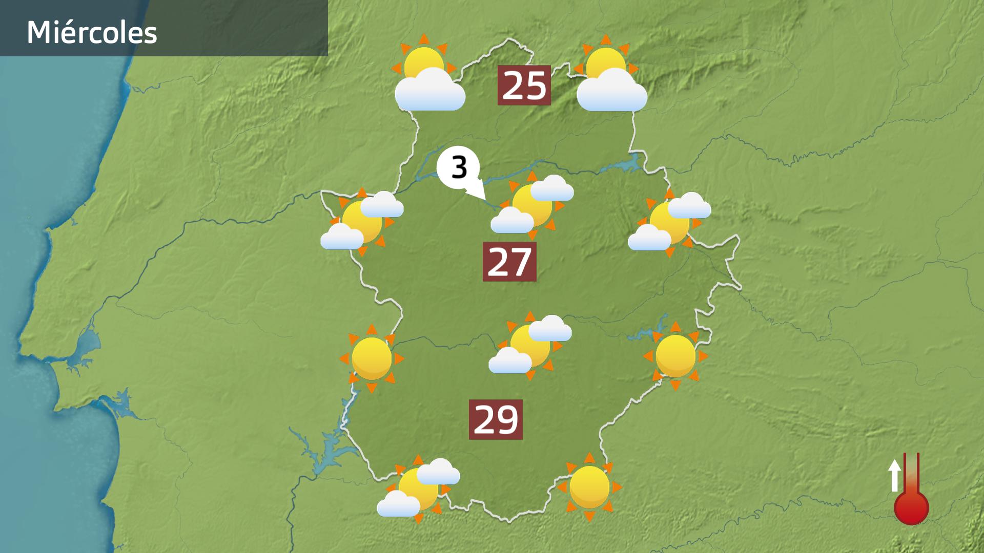 Mapa de previsión para hoy miércoles 4 de junio