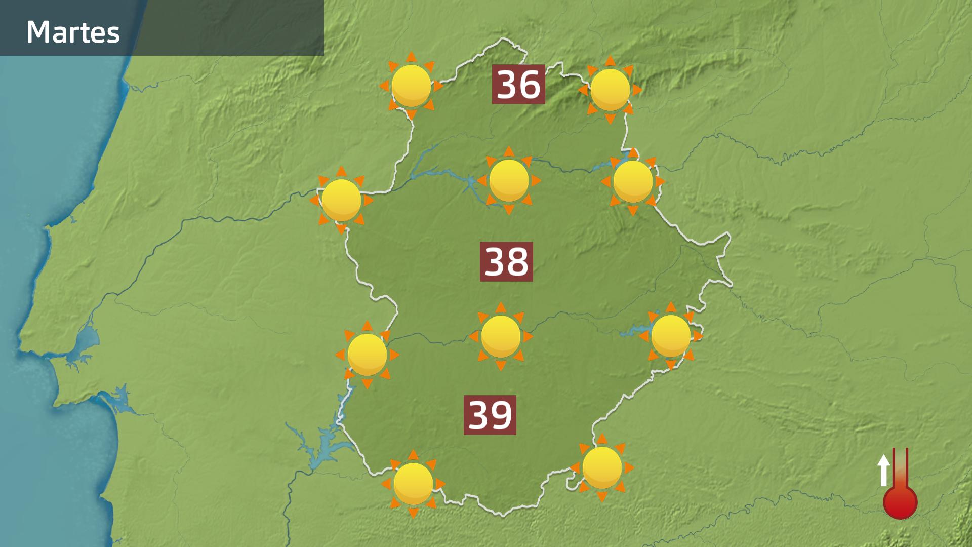 Mapa de previsión para hoy martes 15 de julio