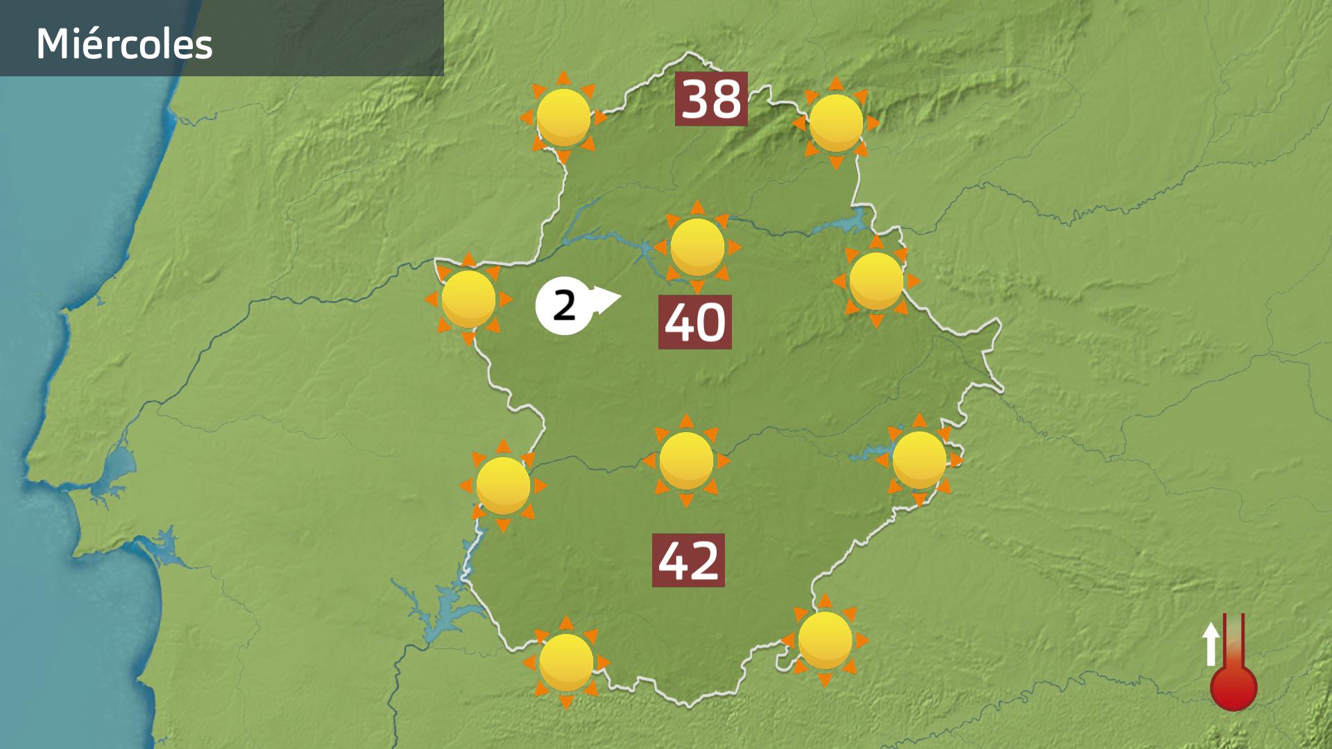 Mapa de previsión para hoy miércoles 16 de julio